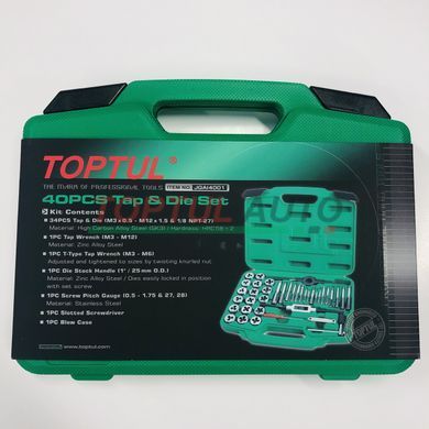 Набір різьбонарізного інструменту TOPTUL 40 од. М3-М12 JGAI4001
