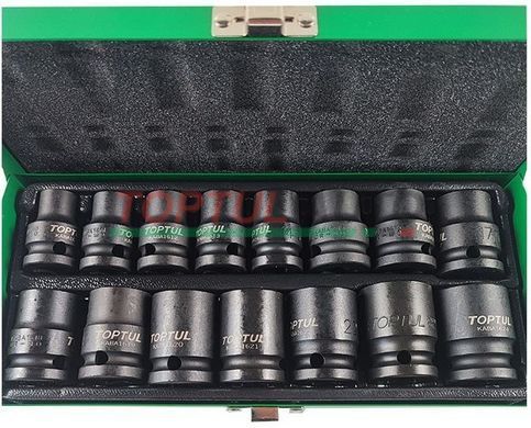 Набір ударних головок TOPTUL 1/2" 10-24мм 15ед. GDAD1501