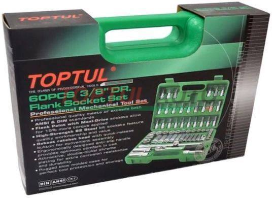 Набор инструмента в кейсе TOPTUL 3/8" 60ед. GCAI6001