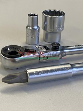 Трещотка мини 1/4" с шарниром TOPTUL 60 зубцов (исп. с FTDF0810) CHEV0811
