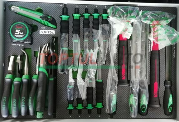 Тележка с инструментом для автосервиса TOPTUL (Pro-Plus) 8 секций 448ед. серая GE-44803