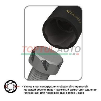 Головка для сорванных граней 1/2" 22мм TOPTUL BAAK1622