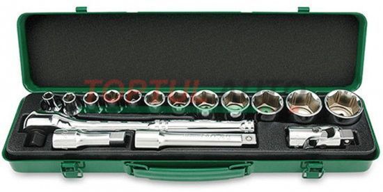 Набір головок з тріскачкою TOPTUL 1/2" 16ед. (6-гр.) GCAD1601