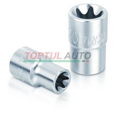 Набір головок TORX на планці TOPTUL 1/2" E10-E24 7ед. GAAG0704