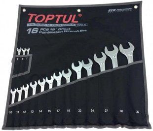 Набір ключів рожково-накидних TOPTUL 16 шт. 7-32 Hi-Performance GPAX1601