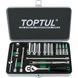 Набор инструмента дюймового TOPTUL 1/4" 18ед. 3/16"-9/16" (длинные головки) GCAD1813 GCAD1813 фото 3