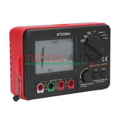 Мегаомметр (тестер для сопротивления изоляции) (0-2 Г&Omega;) BENETECH GT5306A