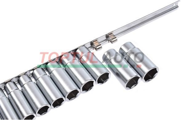 Набір головок довгих на планці TOPTUL 3/8" 16ед. 6-22мм GAAQ1202U