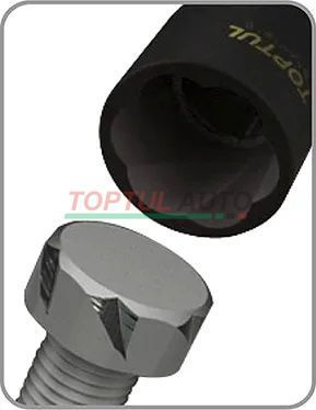 Головка для поврежденных гаек 1/2" 21мм TOPTUL BAAK1621