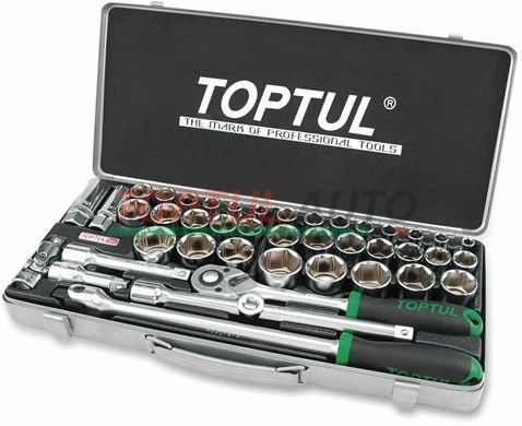 Комбінований набір інструментів TOPTUL 1/2" (дюйм+метр.) 43ед. GCAD4303