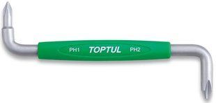 Вороток-отвертка крестовая S-образная TOPTUL PH1xPH2 FBKA0102