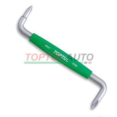 Вороток-отвертка крестовая S-образная TOPTUL PH1xPH2 FBKA0102