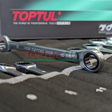 Набір комбінованих ключів трещоточных TOPTUL 8-19мм 12ед. в чохлі GPAQ1202