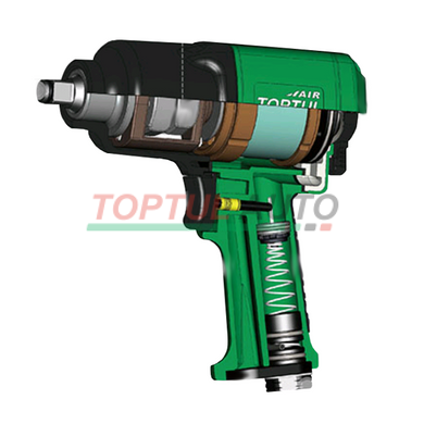 Гайковерт Пневмо TOPTUL 1/2" 1356N/m 9500об/хв KAAC1610