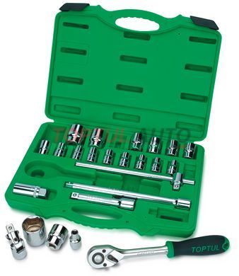 Набір інструменту головки з тріскачкою TOPTUL 1/2" 24ед. GCAI2401