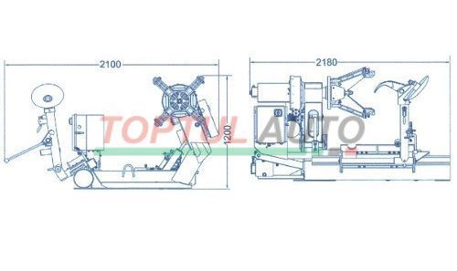 Шиномонтажний стенд для вантажних автомобілів (14"-26") 380В BRIGHT LC588S