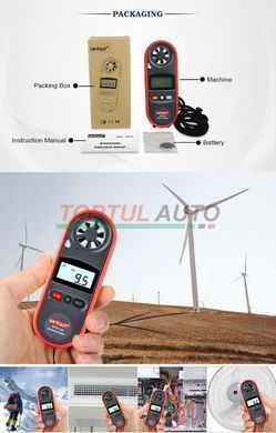 Анемометр цифровой 0,7-30м/с, -10-45&deg;C WINTACT WT816A