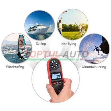 Анемометр цифровой 0,7-30м/с, -10-45&deg;C WINTACT WT816A