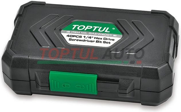 Набір біт і головок для шуруповерта 1/4" 40ед. TOPTUL GAEW4001