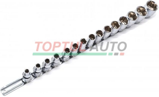 Набір головок торцевих на планці TOPTUL 1/2" 15ед. 8-32мм GAAQ1603U