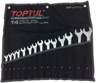 Набір комбінованих ключів 8-24 мм TOPTUL 14 шт. Hi-Performance GPAX1402