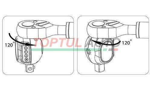 Адаптер динамометрический цифровой двустороннего действия TOPTUL 1/4" 6-30Nm DTA-030N