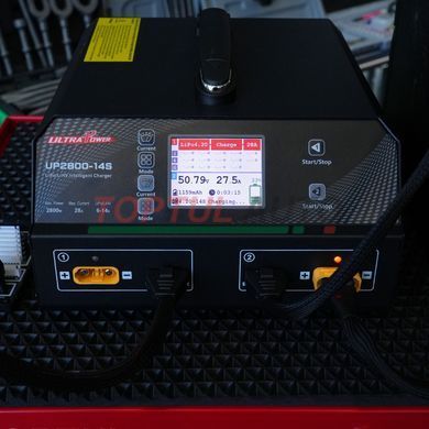 Зарядний пристрій 2-канальний 28А 6-14S LiPo/LiHV 2800Вт 220В ULTRA POWER PROTESTER UP2800-14S