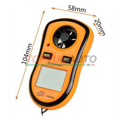 Цифровой крыльчатый анемометр 0,1-30м/с, -10-45&deg;C BENETECH GM8908