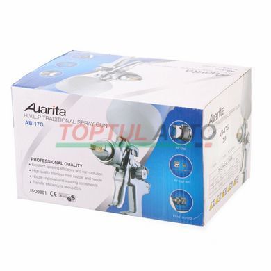 Краскопульт низкого давления HVLP 1,3мм, ВБ пласт. 600мл AUARITA AB-17G-1.3