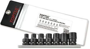 Набір головок ударних TORX 1/2" E10-E24 7 од. (зірка Девід) TOPTUL GDAG0701