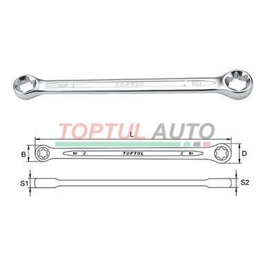 Ключ зірочка накидною прямий TOPTUL E7xE11 AAEE0711
