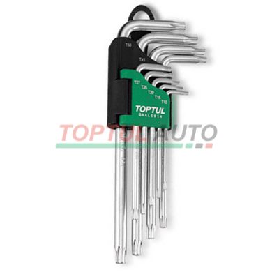 Набор ключей TORX Г-обр. TOPTUL T10-T50 9ед. длинных GAAL0914