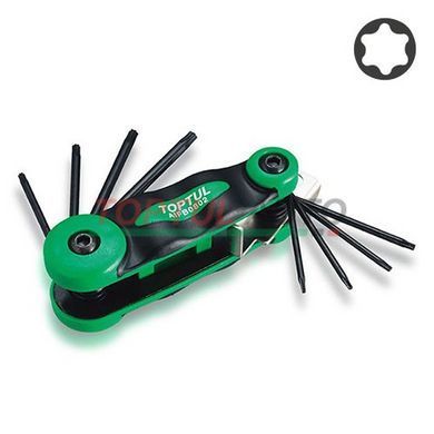 Набор складной ключей TORX: T6-T25 TOPTUL AIFB0802