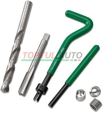 Набор для восстановления резьбы TOPTUL JGAD130A 130ед. (M5,M6,M8,M10,M12)