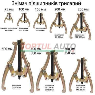 Знімач підшипників 100мм трехлапый 4" СТАНДАРТ SK3L4