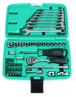 Набір інструменту TOPTUL 1/4" + ключі 49ед. GCAI4901