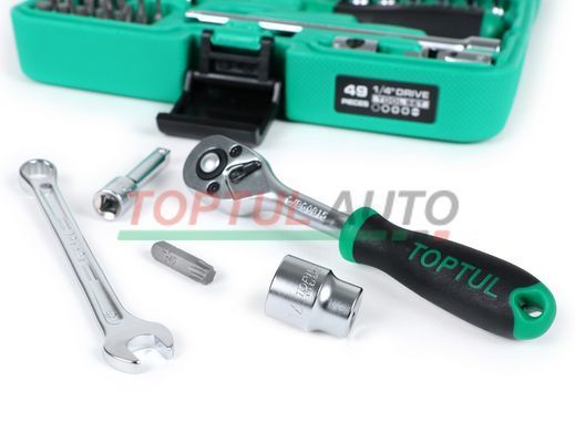 Набір інструменту TOPTUL 1/4" + ключі 49ед. GCAI4901