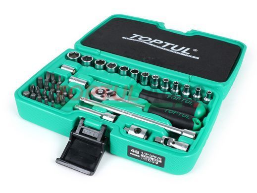 Набір інструменту TOPTUL 1/4" + ключі 49ед. GCAI4901