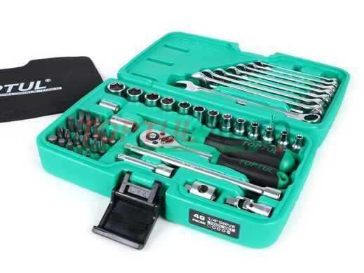 Набір інструменту TOPTUL 1/4" + ключі 49ед. GCAI4901
