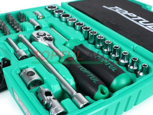Набір інструменту TOPTUL 1/4" + ключі 49ед. GCAI4901