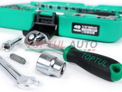 Набір інструменту TOPTUL 1/4" + ключі 49ед. GCAI4901