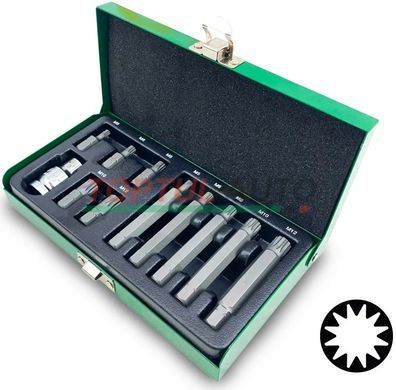 Набор бит Spline 11ед. TOPTUL M5-M12 10мм GAAD1102