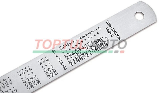 Линейка металлическая 30 см из нержавеющей стали TOPTUL IABA0300
