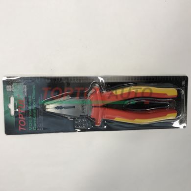 Плоскогубці з ізольованими ручками (пасатижі) 8" 1000V VDE TOPTUL DGCA2208